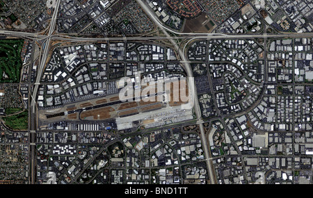 Carte aérienne voir au-dessus de l'aéroport John Wayne Orange County en Californie Banque D'Images