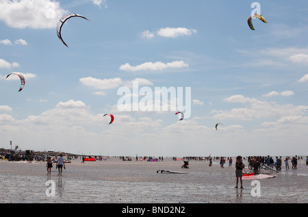 La plage de Hunstanton, Norfolk, durant le week-end du Festival de vie de 2010. Banque D'Images