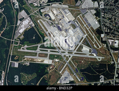 Carte aérienne voir au-dessus de Baltimore Washington International Thurgood Marshall Airport BWI Maryland Banque D'Images