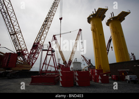 Le projet de parc éolien offshore de Walney est situé à 15km au large de Barrow in Furness en Cumbria. Banque D'Images