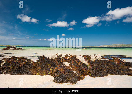 Le Coral Strand à Derrygimla, Ballyconneely, Connemara, Co Galway, Irlande Banque D'Images