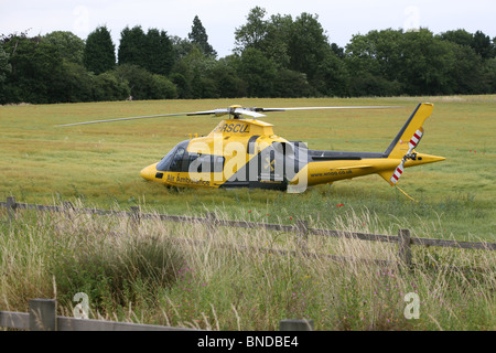 ambulance aérienne de leicestershire au sol Banque D'Images