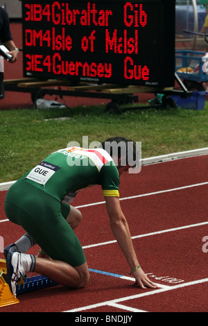 Guernesey remporte le 4x400m relais chez Natwest Island Games 2009, le 3 juillet 2009 Banque D'Images