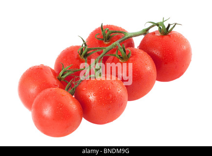 Les tomates fraîches sur le fond blanc Banque D'Images