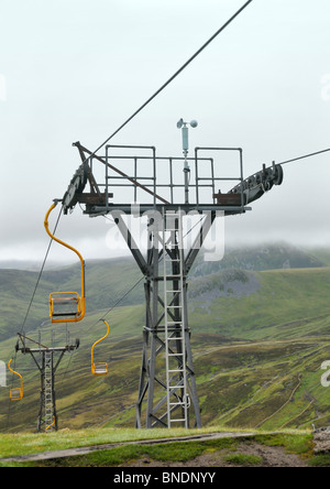 Le Glenshee télésiège à été à la Spittal of GlenShee, Braemar, l'Aberdeenshire. L'Écosse. Banque D'Images