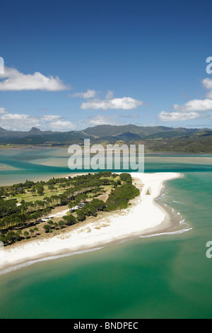 Les Dunes Golf Resort, Misaki, péninsule de Coromandel, North Island, New Zealand - vue aérienne Banque D'Images