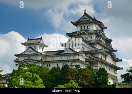 Château de Himeji, préfecture de Hyogo, région du Kansai, l'île de Honshu, Japon Banque D'Images