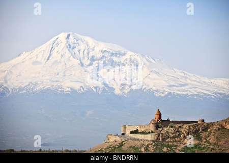 Monastère Khor Virap près du Mont Ararat, l'Arménie Banque D'Images