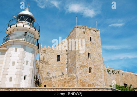 Château du Pape Luna dans Peniscola, Espagne, province de Valence. Banque D'Images