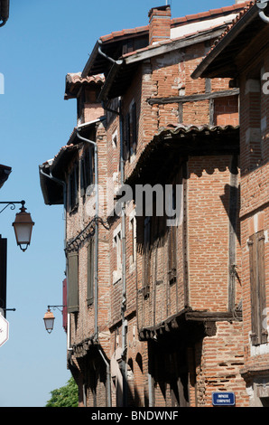 Maisons à colombages dans Albi City.Tarn Department, Occitanie, . France Banque D'Images