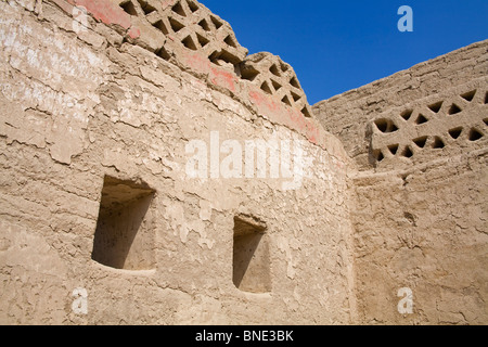 Ruines d'un bâtiment, les ruines Inca, Pisco, Ica, Pérou Région Banque D'Images