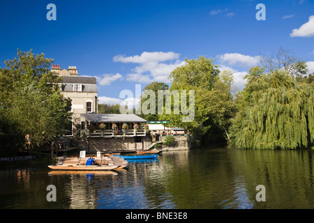 Plates en location sur la rivière Cam, Cambridge. L'Angleterre. Banque D'Images