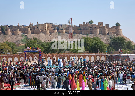 Festival de Jaisalmer. Le Rajasthan. L'Inde Banque D'Images