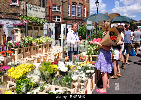 Columbia Road Flower Market, Columbia Road, Bethnal Green, le quartier londonien de Tower Hamlets, Grand Londres, Royaume-Uni Banque D'Images