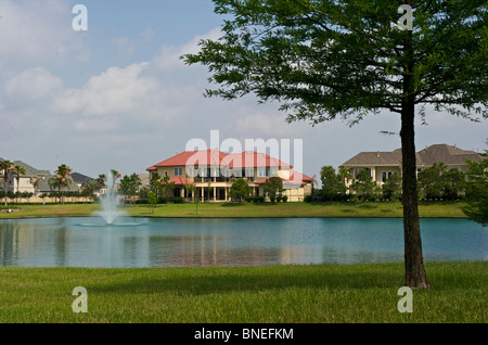 La villa est dans une communauté fermée, Texas, USA Banque D'Images