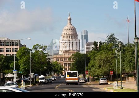 Vue sur Cityscape Capitol Building à Austin, Texas, États-Unis Banque D'Images