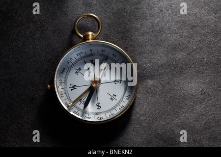 Boussole ancienne close up shot Banque D'Images