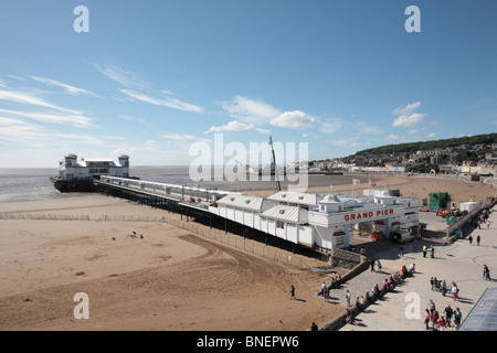 Reconstruit le Grand Pier, Weston-Super-Mare Banque D'Images