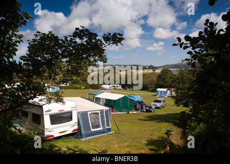 Royaume-uni, Pays de Galles, Gwynedd, Abersoch, plage de Sarn Bach Camping and Caravan site Banque D'Images