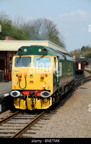 Catégorie 50 loco diesel à Leicester North Station Banque D'Images