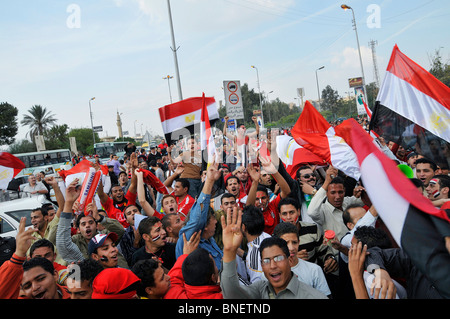 L'infâme l'Egypte contre l'Algérie en match de qualification WM stade international du Caire qui a mis fin à 2:0 Banque D'Images