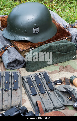 Les soldats de l'armée allemande WW2 Équipement Banque D'Images