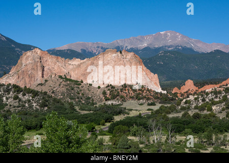 Garden of the Gods Colorado Red Rock formations Banque D'Images