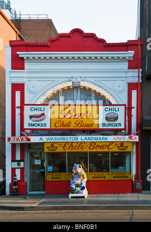 Ben's Chili Bowl, un monument de Washington DC depuis les années 1960. Banque D'Images