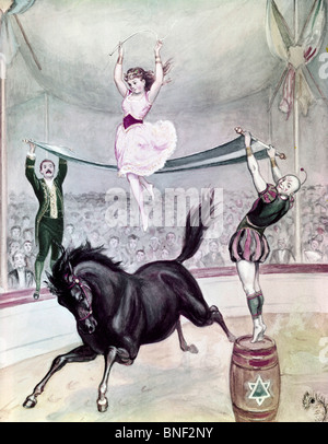 Affiche de cirque antique par Alex Hoag Banque D'Images