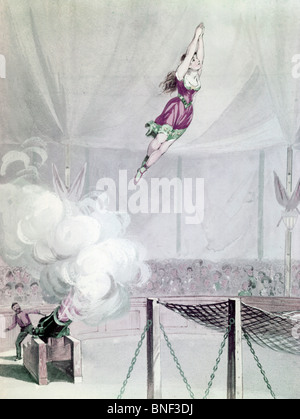Affiche de cirque antique par Alex Hoag Banque D'Images