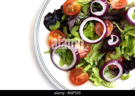 Assiette Santé Frais de salade mixte avec aucun peuple Banque D'Images