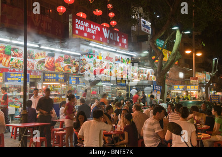 Marché nocturne de Jalan Alor Bukit Bintang Kuala Lumpur Malaisie Banque D'Images