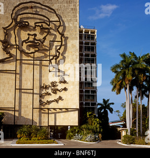 L'imposition de droit de Che Guevara sur le ministère de l'intérieur Bâtiment de la Place De La Révolution La Havane Cuba Banque D'Images