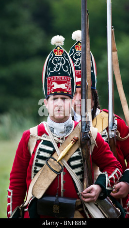 8e Régiment Kings soldats re-enactment Banque D'Images