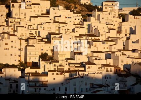 Le coucher du soleil, Casares, Andalousie, Costa del Sol, Málaga Banque D'Images