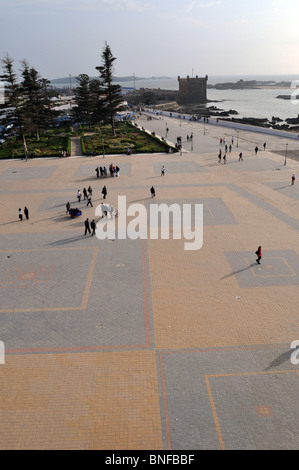 Place Moulay Hassan, Essaouira, Maroc Banque D'Images
