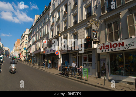 Rue de Belleville Paris France Europe Banque D'Images