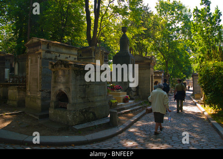 Cimetiere du 20ème arrodnissement Pere-Lachais Paris France Europe Banque D'Images