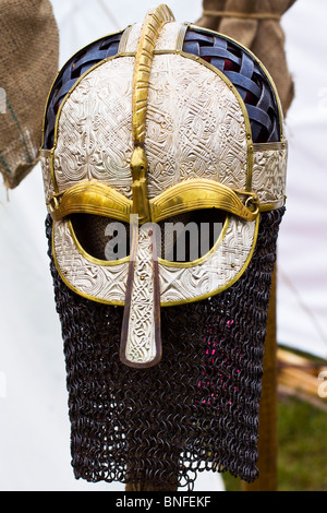 Replica casque anglo-saxon Banque D'Images