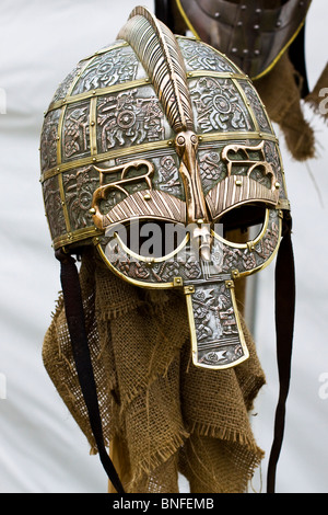 Replica casque anglo-saxon Banque D'Images