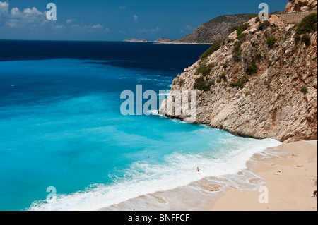 Kaputas Beach sur la côte lycienne de Turquie près de Kalkan Banque D'Images