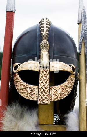 Replica casque anglo-saxon Banque D'Images