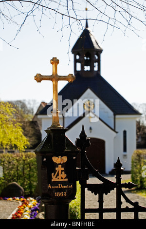 Cimetière et chapelle de la guilde mort local Holmer Beliebung, Schleswig, Allemagne Banque D'Images