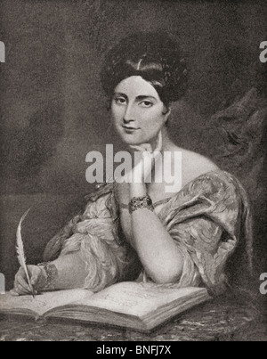 Caroline Sarah Elizabeth Norton, née Sheridan, l'Honorable Madame Caroline Norton, 1808 - 1877. Auteur Anglais et réformateur. Banque D'Images