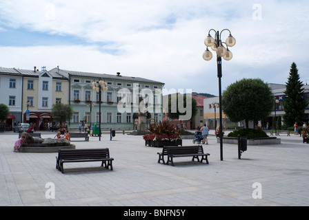 Town Square, Roznov, République Tchèque Banque D'Images