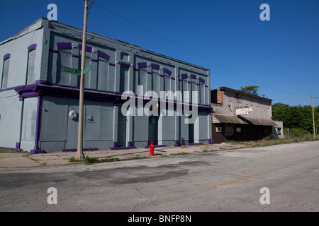 Des bâtiments abandonnés Saginaw Michigan USA Banque D'Images