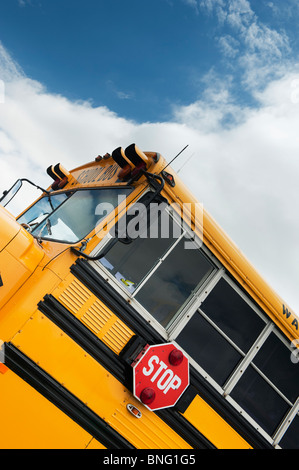 Wayne autobus scolaire. American school bus Banque D'Images