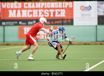 Championnats du monde de crosse Manchester England UK Juillet 2010, l'Angleterre v Japon Banque D'Images