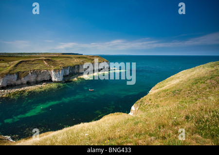 Soleil au nord, à l'atterrissage à Flamborough Head sur un jour Mid-Summers Banque D'Images