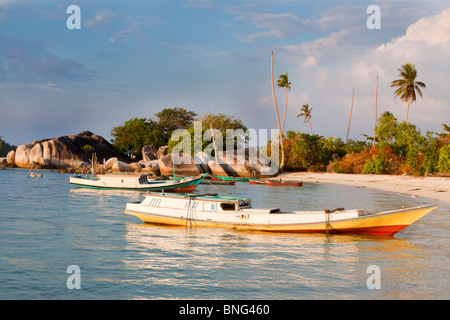 Belitung Island, Indonésie, des bateaux de pêche Banque D'Images
